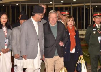 चारदिने भ्रमणका लागि नेपाल आइपुगे गुटेरेस