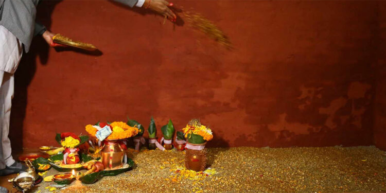 हनुमानढोकास्थित दसैं घरमा राखियो जमरा