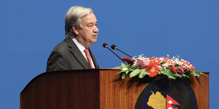 संसदको संयुक्त बैठकलाई गुटेरेसको सम्बोधन (तस्बिरहरु)