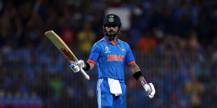कोहलीको शतकमा भारतको विश्वकपमा लगातार चौथो जित