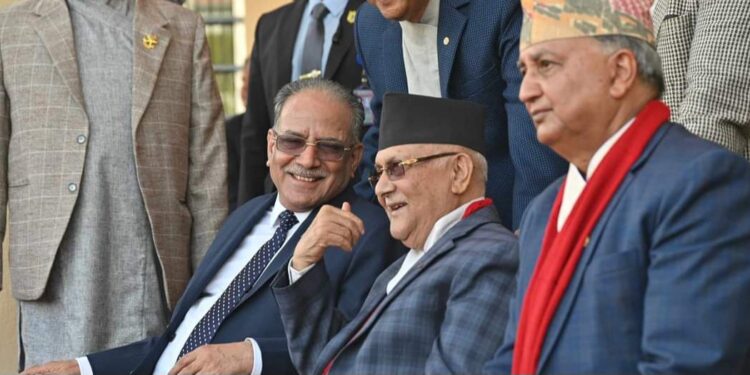 एमालेको चियापानमा प्रधानमन्त्रीदेखि विभिन्न पार्टीका शीर्ष नेतासम्म