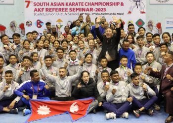 दक्षिण एसियाली कराते च्याम्पियनसिपमा नेपाल पहिलो