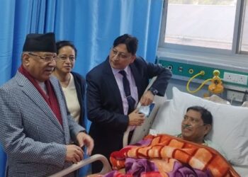 उपप्रधानमन्त्री श्रेष्ठको स्वास्थ्य अवस्था सामान्य, प्रधानमन्त्रीले भेटे