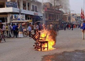 प्रदर्शन उग्र बनेपछि बरहथवामा फेरि कर्फ्यु