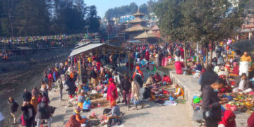 दक्षिणायनको अन्तिम औँसी : गोकर्णेश्वरमा तीर्थ श्राद्ध गर्नेको भीड