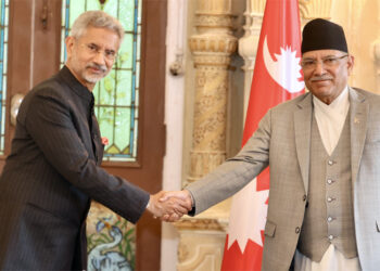 प्रधानमन्त्री दाहाल र भारतीय विदेशमन्त्रीबीच भेटवार्ता